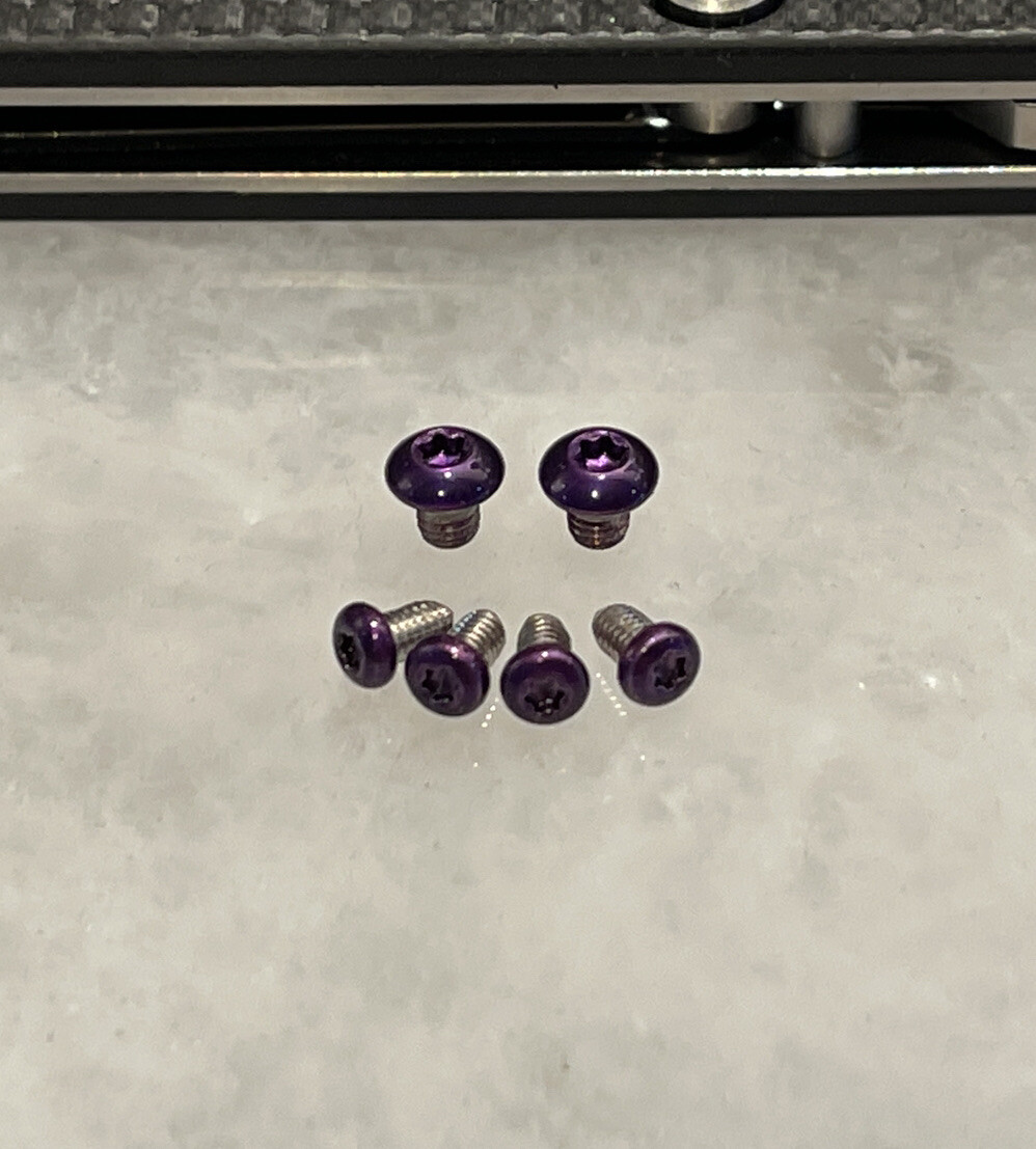 Purple Stainless Steel Screws Set For Spyderco Smock C240CFP Knife Pivot Handle