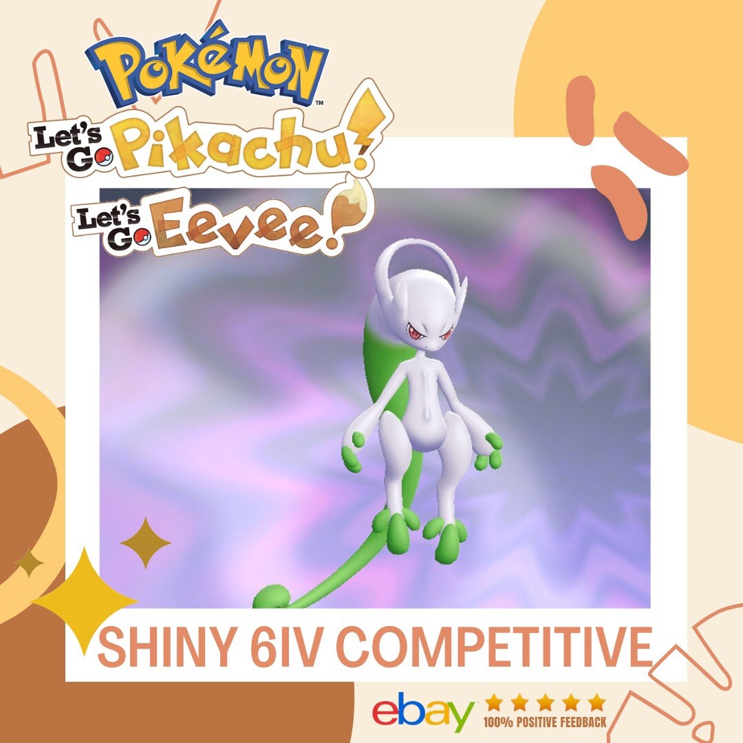 Mega Mewtwo Y Shiny ✨ Pokemon Let’s Go Pikachu Eevee Battle 6 IV Competitive EV