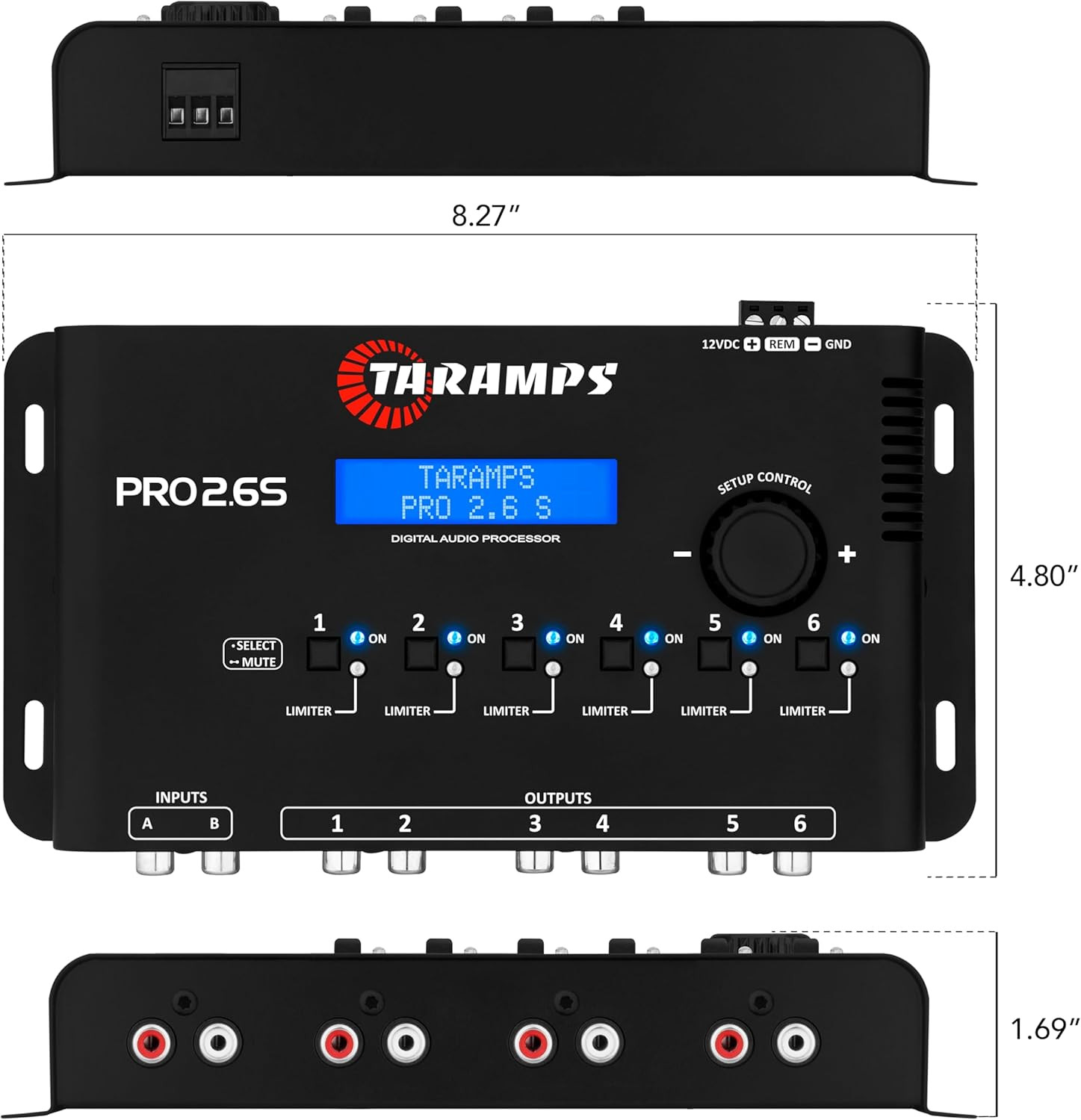 Pro 2.6S Digital Signal Processor Equalizer 3-Band Graphic Equalization 6 Channe