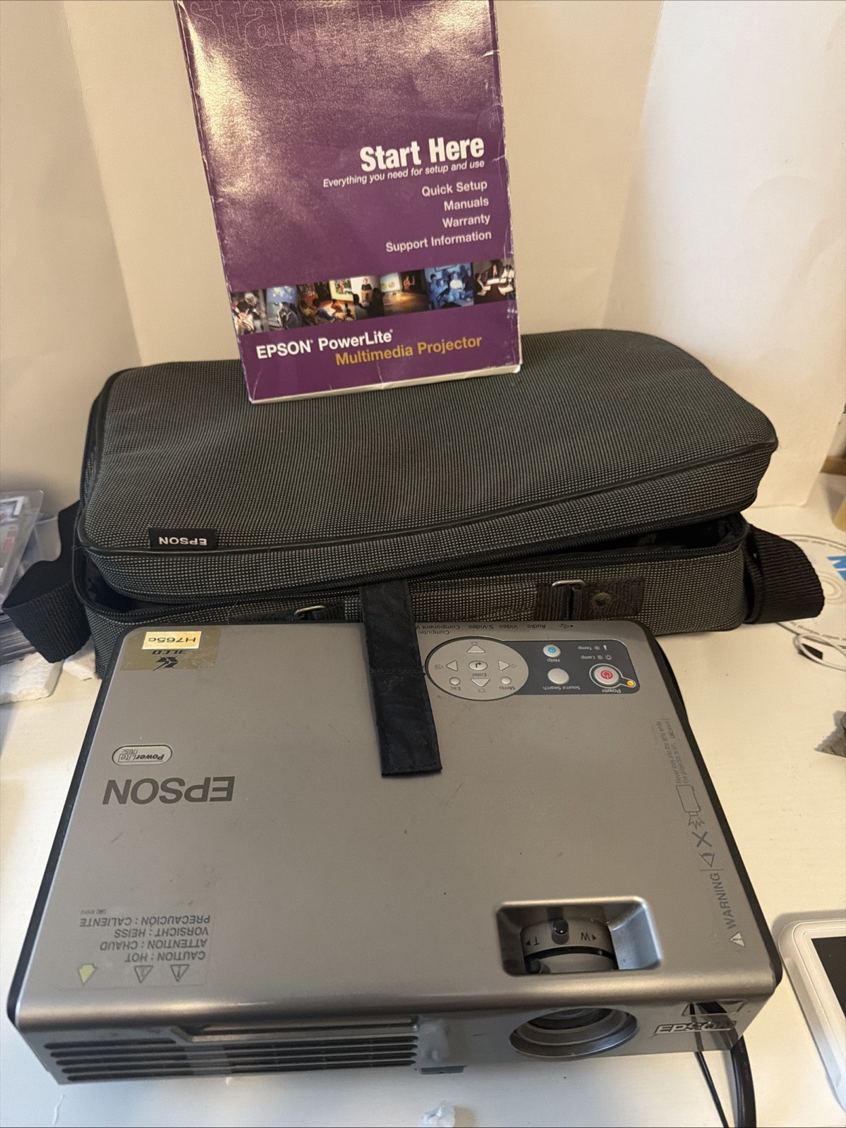 Epson PowerLite 765c 3LCD Multimedia Projector w/ Case, Cables, Manuals-1586H