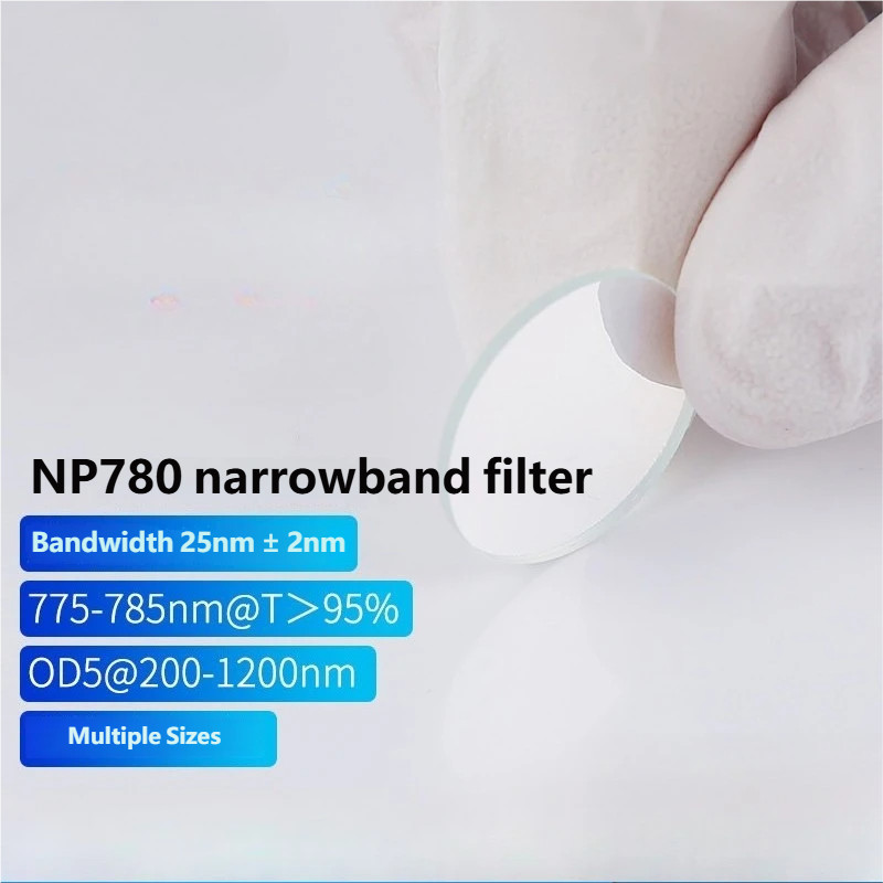 1PC NP780 780nm Narrow Bandpass Filter, Bandwidth 25nm, Optical Density OD5