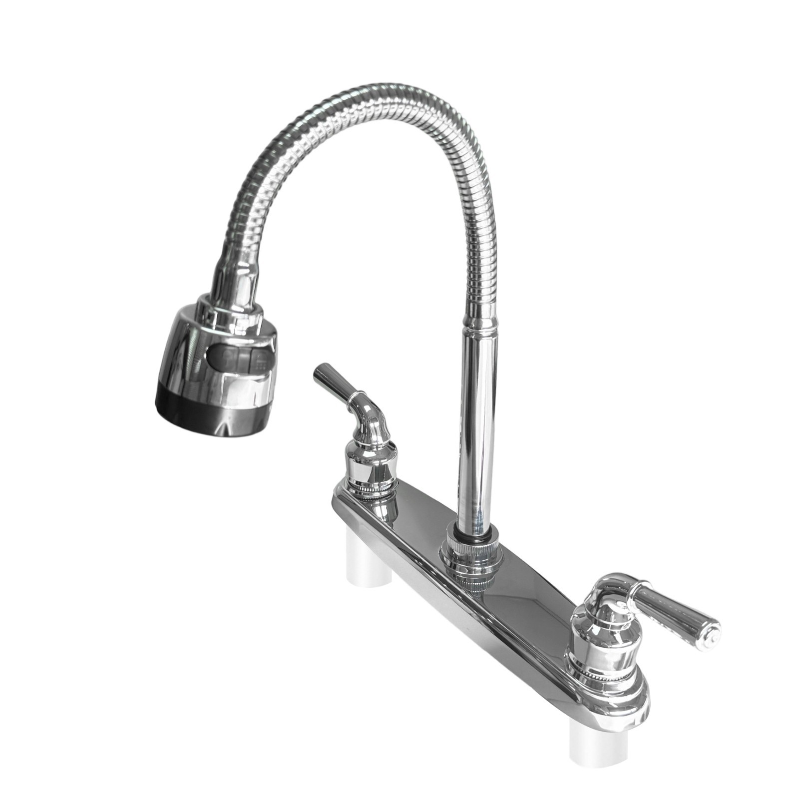 360° Chrome Kitchen Faucet Sink Mixer Pull Down Sprayer Single Handle Plastic