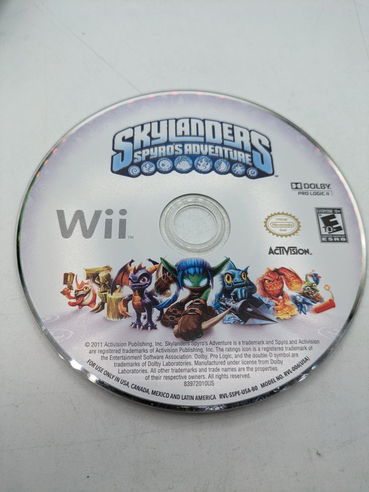Skylanders: Spyro's Adventure Nintendo Wii Game Disc Only