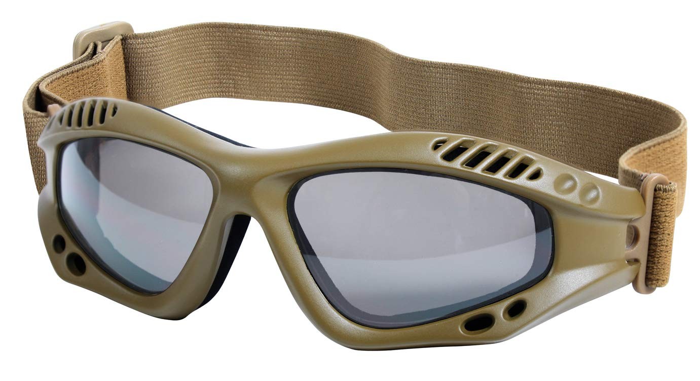 Rothco Ventec Tactical Goggles - Lightweight, Durable Medium, Coyote Brown