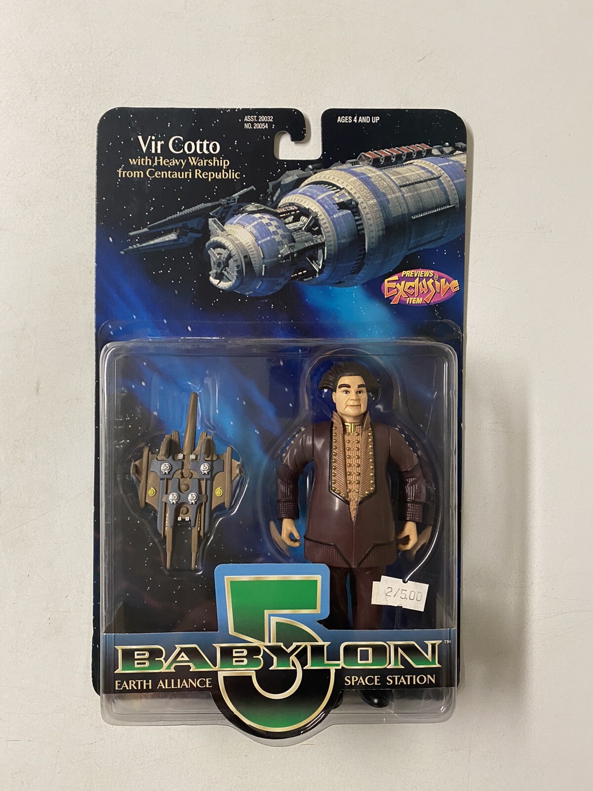 Babylon 5 Vir Cotto W/ Heavy Warship From Centauri Republic Action Figure NEW!