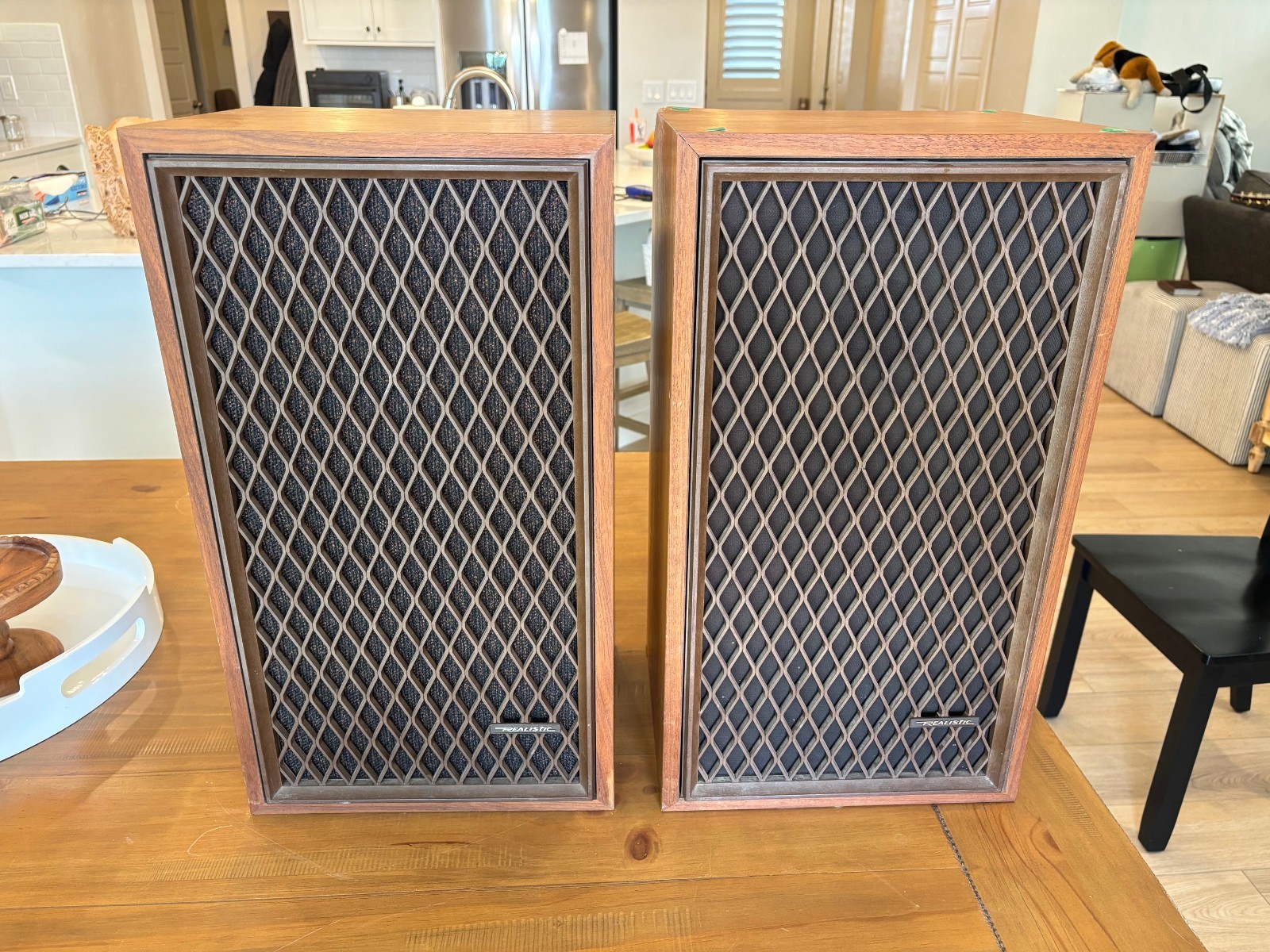 Pair of Vintage Realistic Nova-10 Floor Speakers Cat 40-4028A Mid Century Walnut