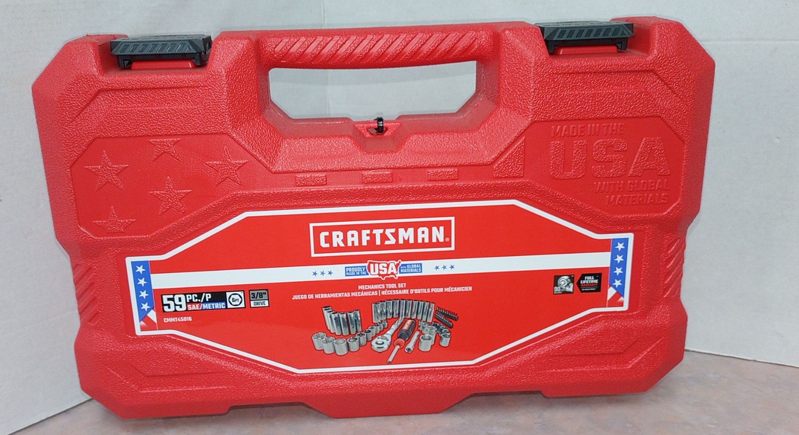 Craftsman 59 PC 3/8" Drive SAE Metric Mechanics Tool Set CMMT45016 Made in USA