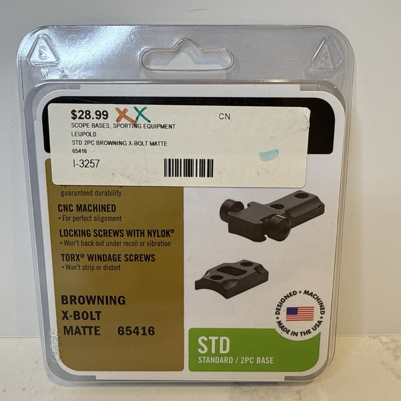 **NEW**  LEUPOLD STD 65416 Browning X-Bolt - 2pc Base Matte / Ships Fast!