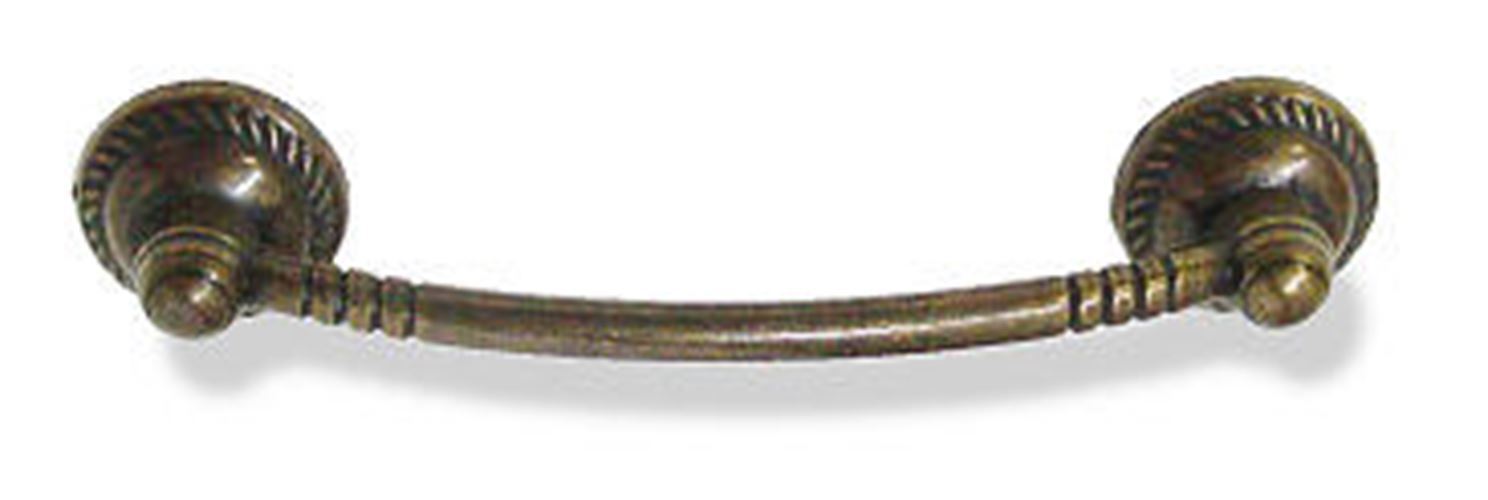 3-3/4" Roped Edge Pull Antique Brass