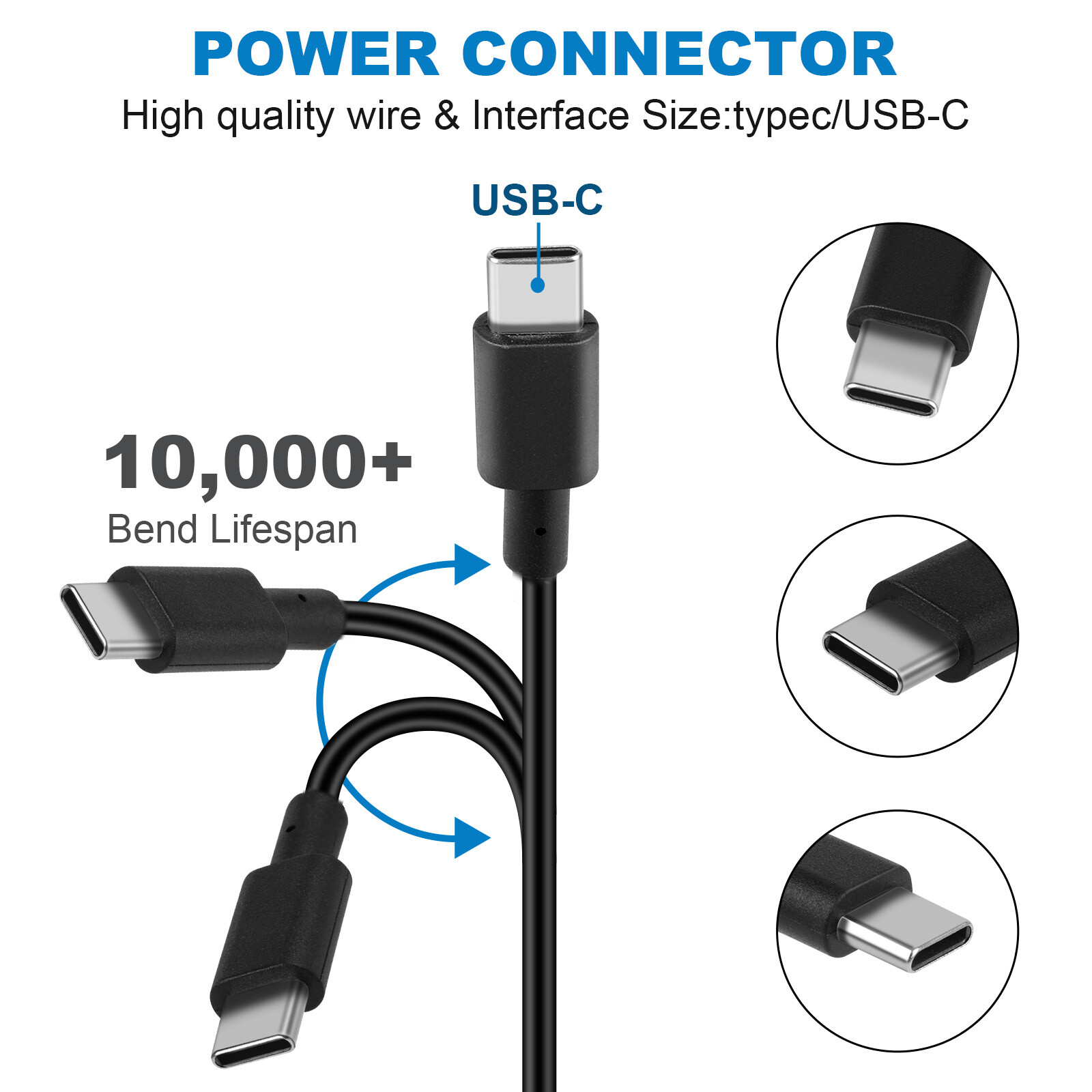 Steam Deck POWER SUPPLY W20-045N1A Charger 45W USB-C Charger Universal Laptop US