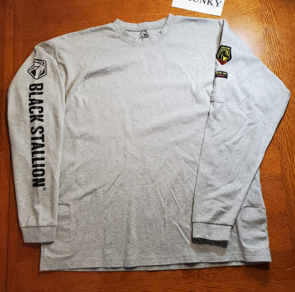 Black Stallion FR Cotton Knit Long-Sleeve T-Shirt Gray XL Welding Fabrication