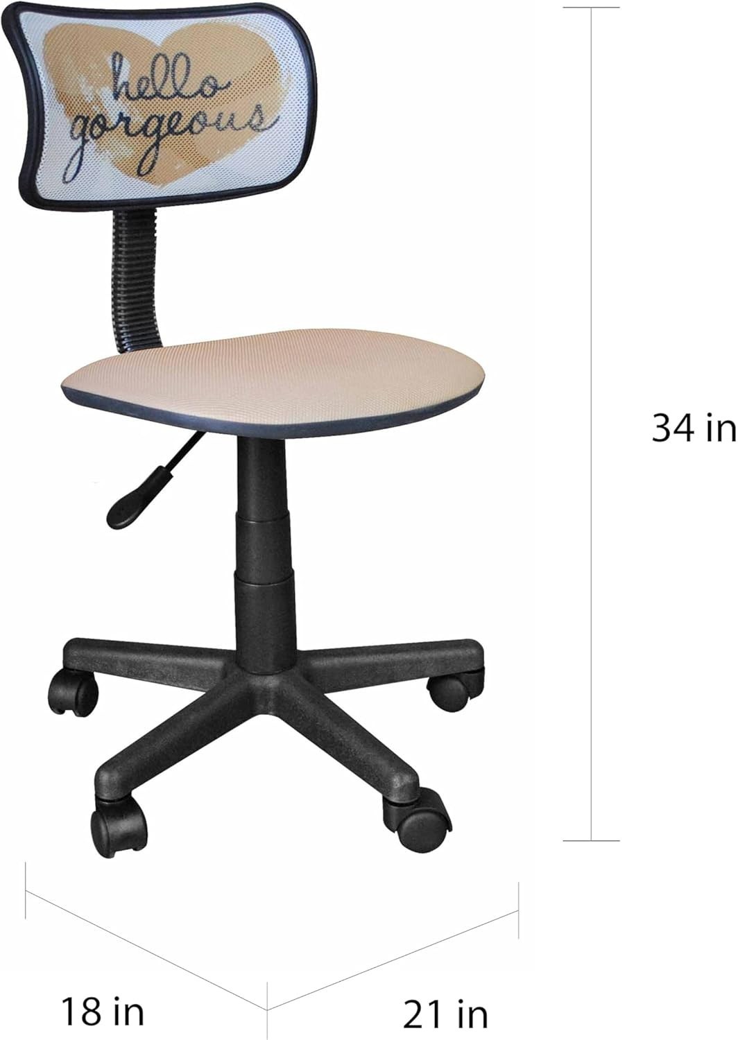 Hello Gorgeous Adjustable Swivel Mesh Chair - Comfort for Work & Relaxation