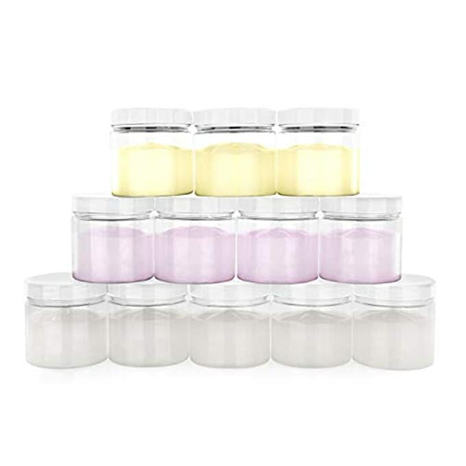 Healthy Packers 4oz Plastic Jars with Lids - Lotion Containers with
