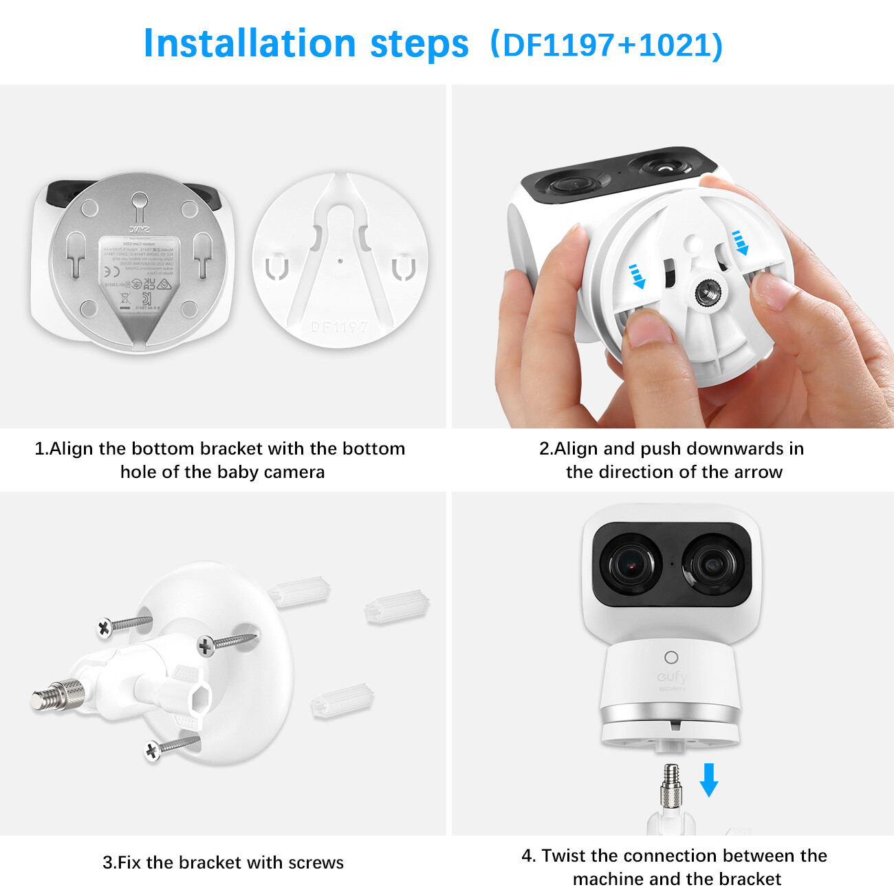 HOLACA 360° Adjustable Wall Mount for eufy Indoor Cam S350