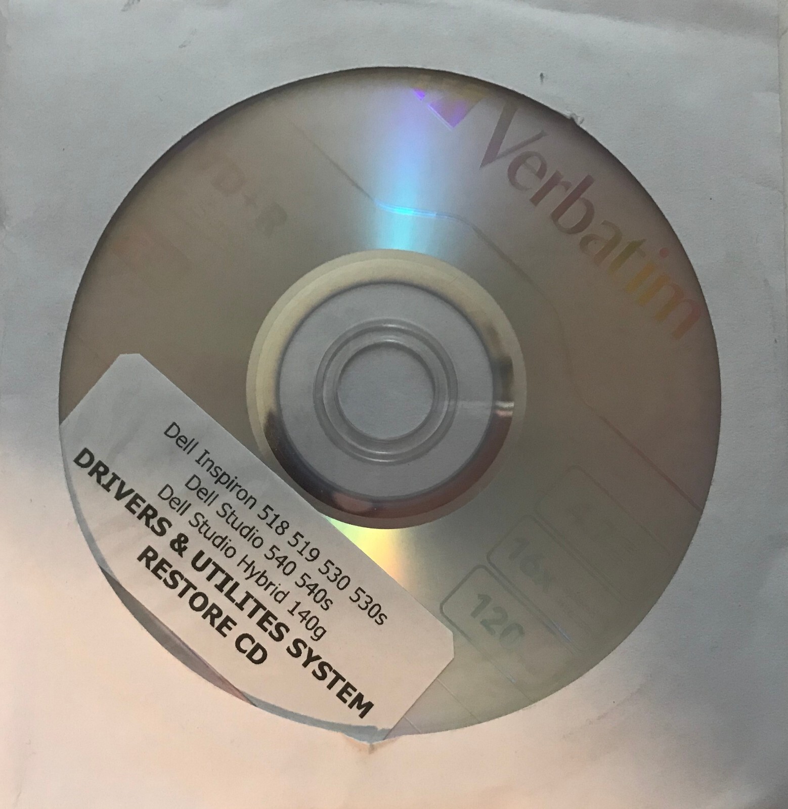 Dell Inspiron 518 519 530  Dell Studio 540 540s DRIVERS & UTILITES RESTORE CD