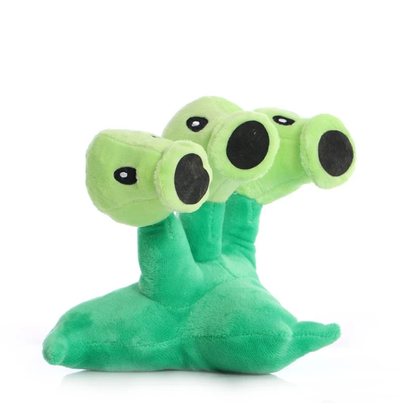 18cm Plants vs Zombies Threepeater Plush Soft Stuffed Toys Gifts for Children
