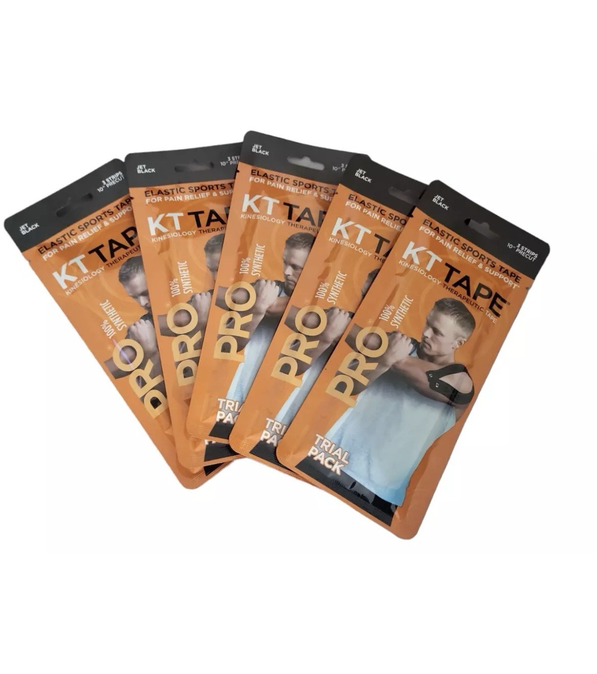 KT TAPE PRO & PRO EXTREME Black Sports Tape Water-Resistant Precut Pain Relief