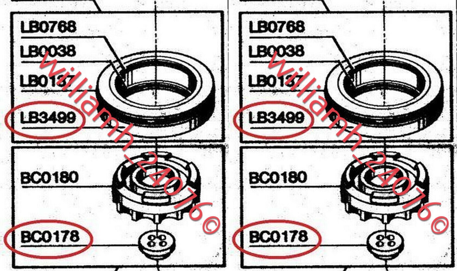 2 PK LB3499 + BC0178 Washer Valve Seals for Senco SN325 Framing Nailer