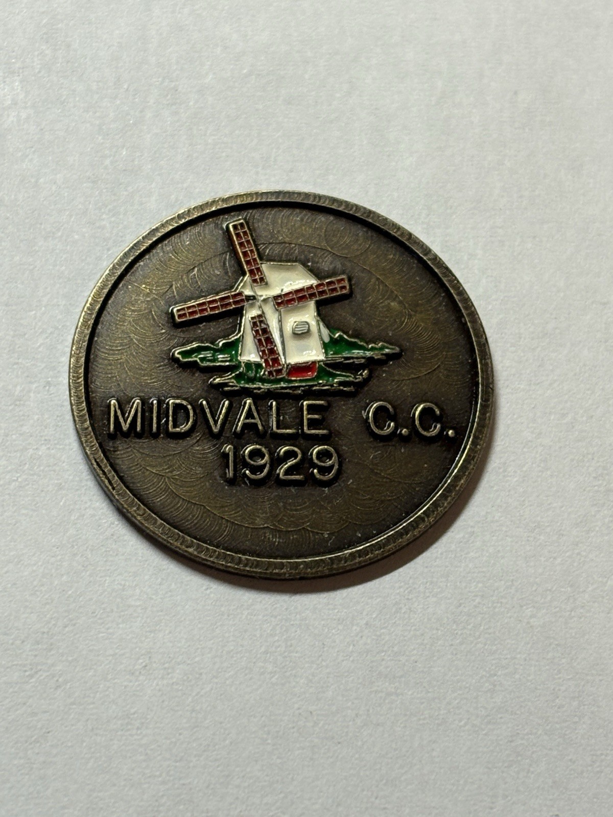 Midvale Country Club 1" Coin Style Golf Marker - Penfield, New York - A Beauty!