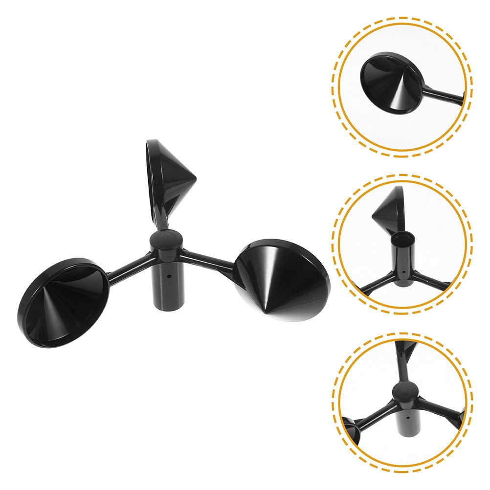 Hemoton 2Pcs Replacement Wind Cup Anemometer Wind Speed Sensor Three Cup