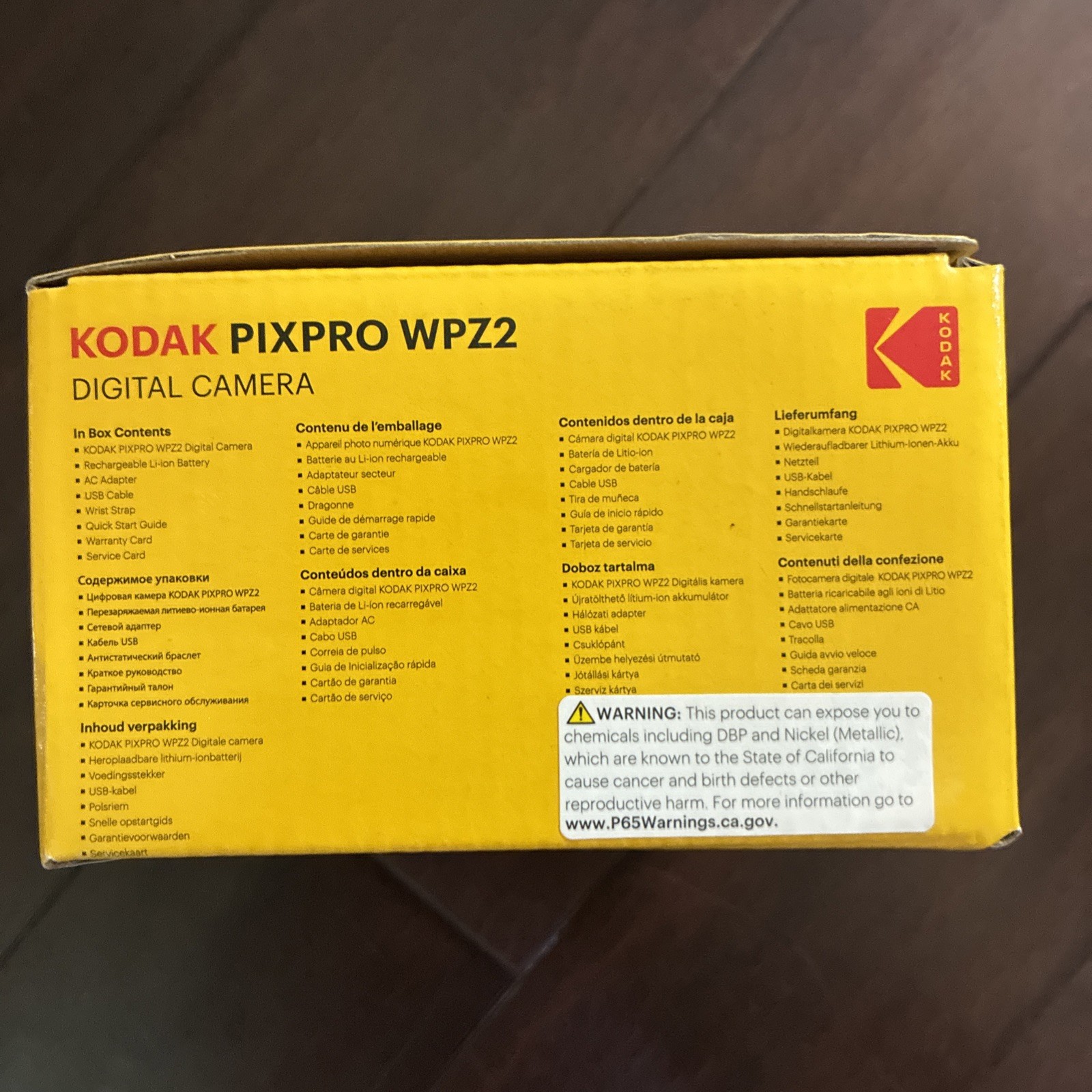 Kodak PIXPRO WPZ2 Waterproof Digital Camera - Yellow