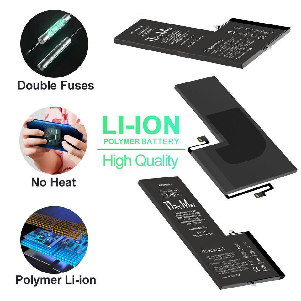 4500mAh Internal Battery Replacement For iPhone 11 Pro Max High Capacity Lot