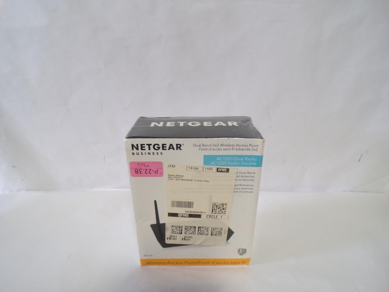 New Sealed* NETGEAR Wireless Desktop Access Point WAC104 Dual-Band AC1200 (J968)