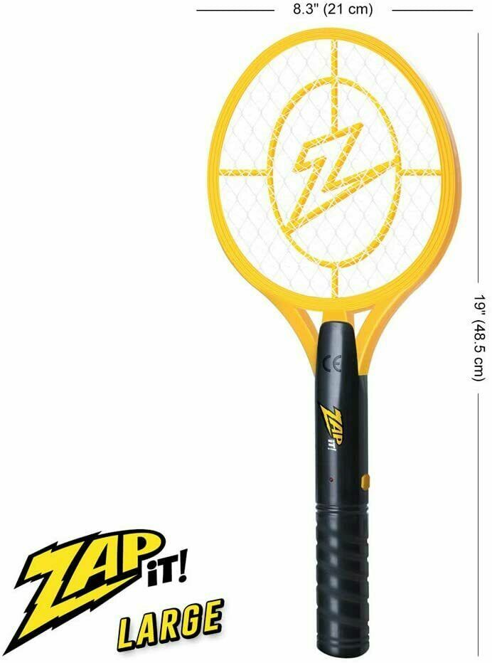 2-Pack ZAP IT! Bug Zapper Rechargeable Mosquito Fly Killer 4000 Volt Large Twin