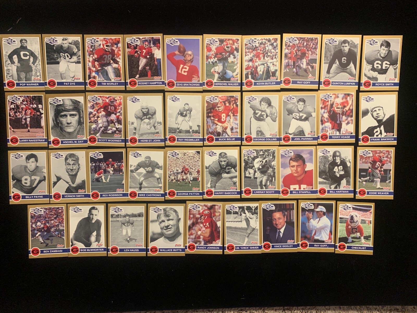 1991 Hoby Stars of SEC GEORGIA BULLDOGS football singles - Choose from list!