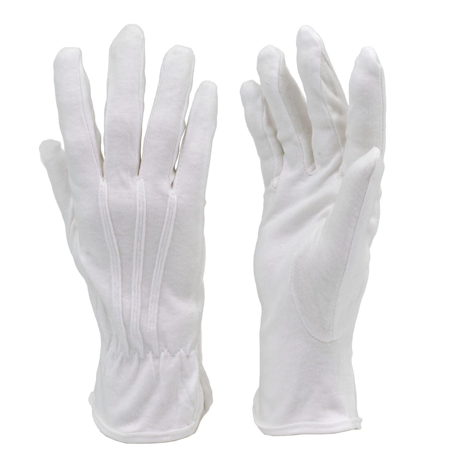100% Premium White Cotton Marching Band Parade Formal dress gloves