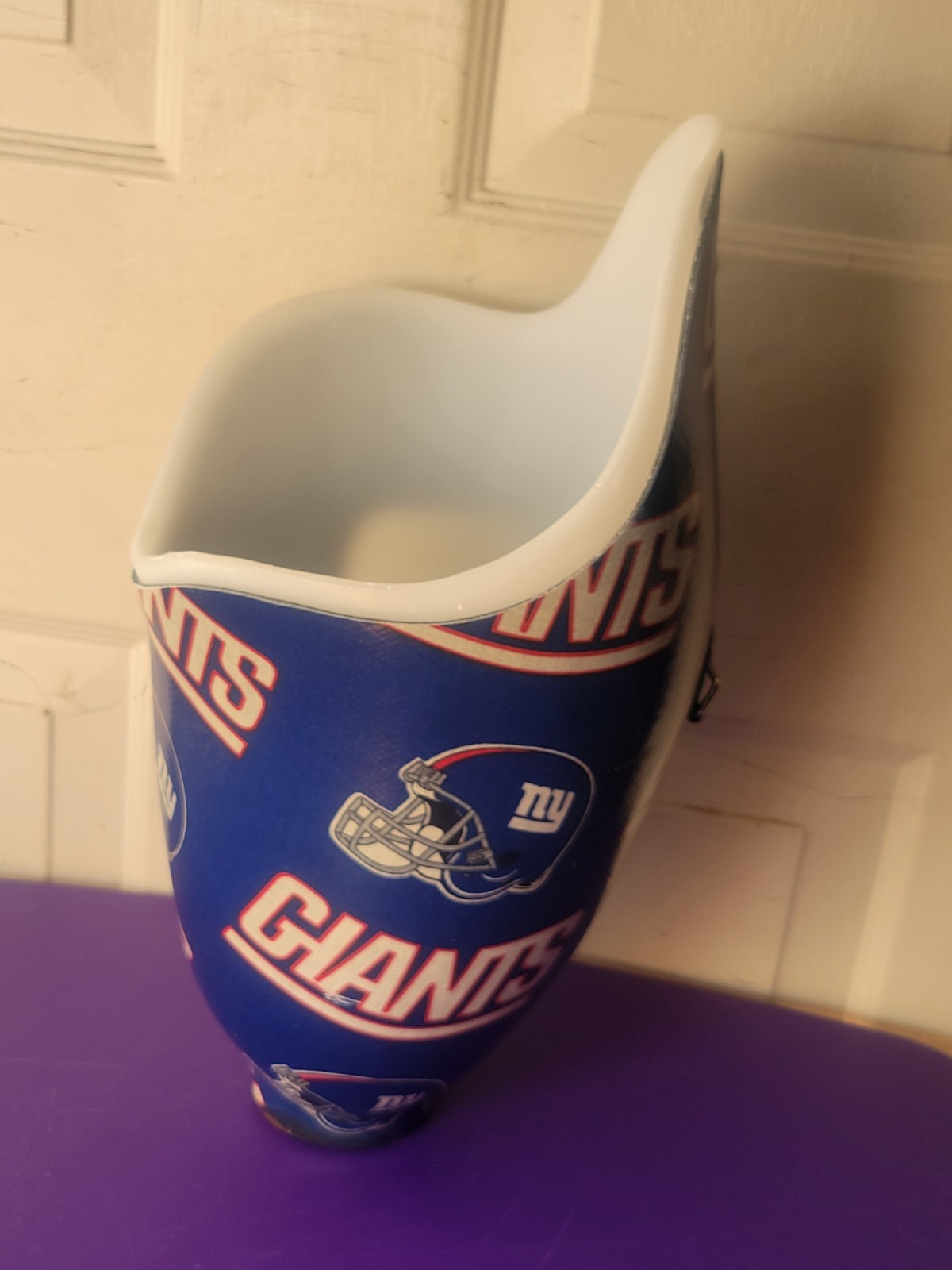 Prosthetic Above Knee Socket NY Giants Blue Wrap White Liner Adult