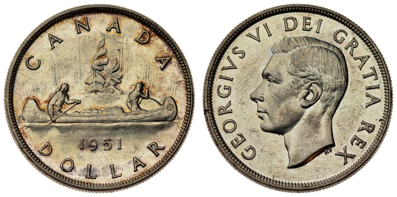 Canada - Dollar 1951 - George VI, Silver