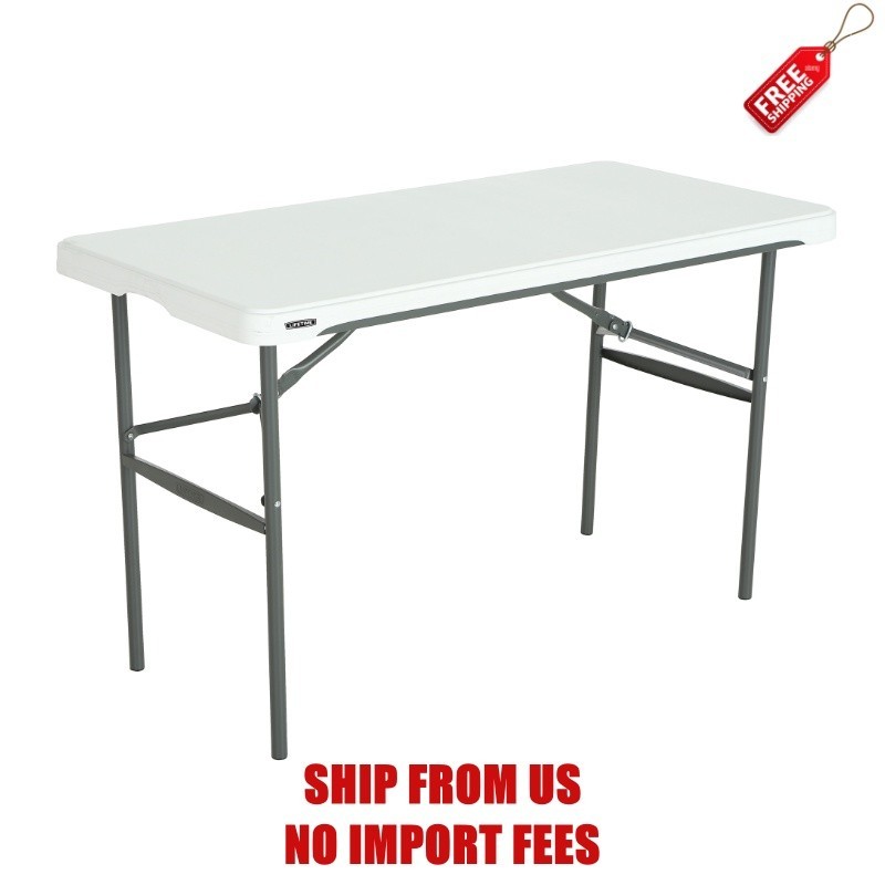 Lifetime 4 Foot Nesting Rectangle Table, Indoor/Outdoor Commercial Grade, White
