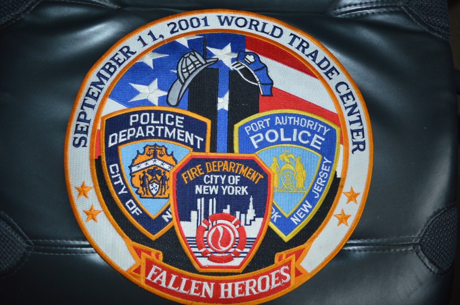 Fallen Heroes September 11, 2001 World Trade Center Embroidered Patch 12" MINT