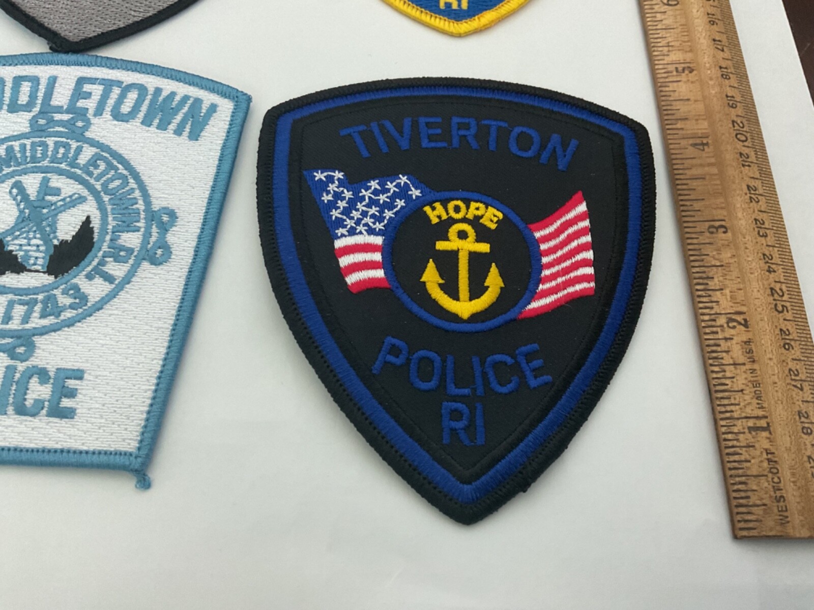 Police collectors patch set Rhode Island 6 pieces full size