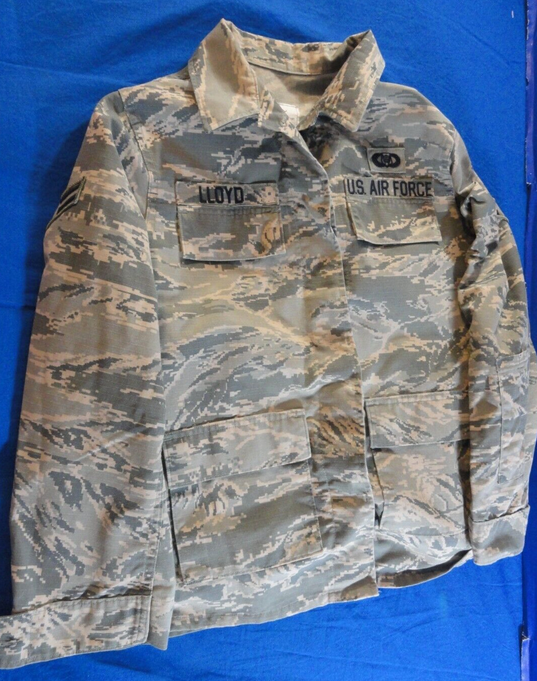 USAF U.S. AIR FORCE ABU TIGER STRIPE CAMO MATERNITY UTILITY UNIFORM JACKET MS