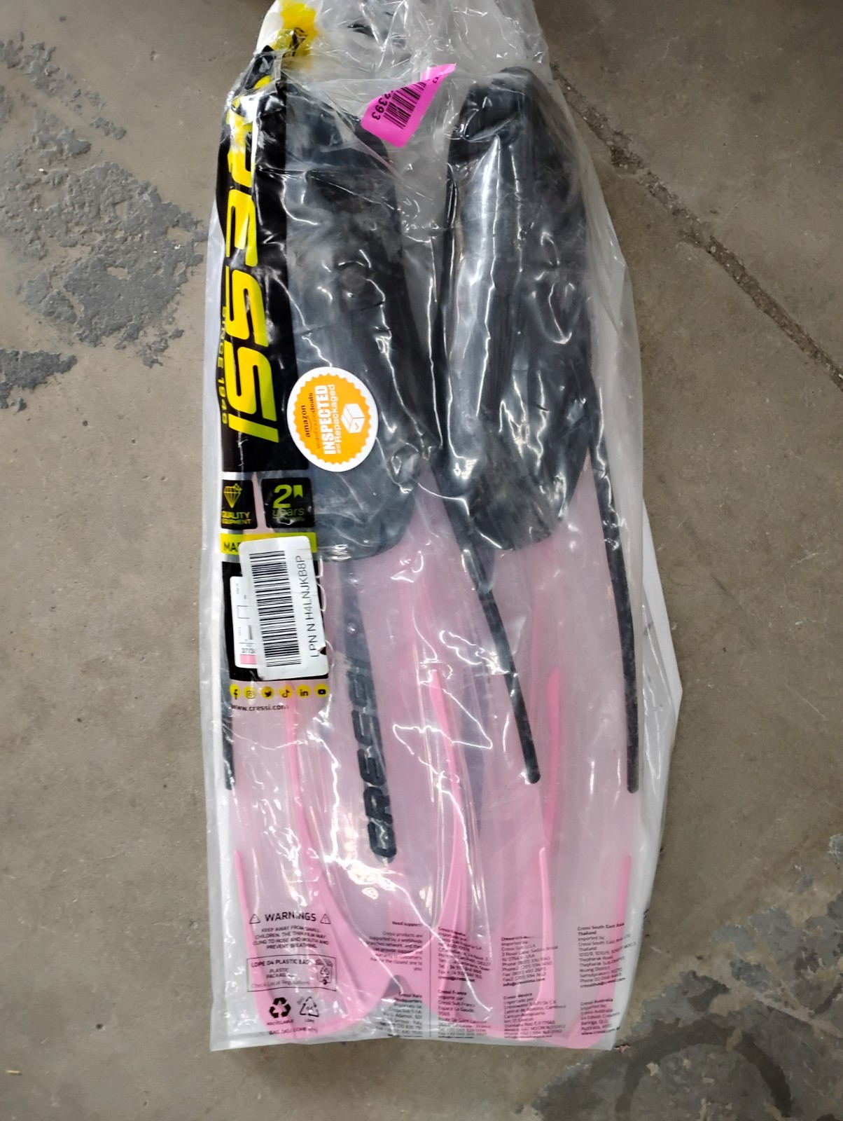 Cressi Adult Snorkeling Fins PINK EU 49/40| US Man 5/6| US 4/5 EU 37/38