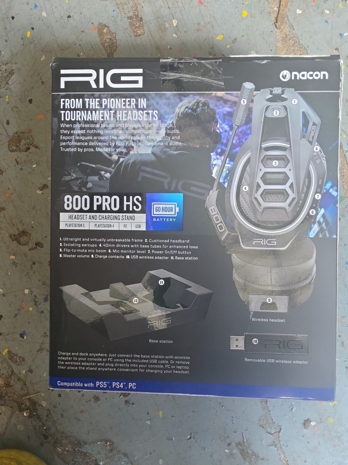 RIG 800 Pro HS Wireless Gaming Headset - Black