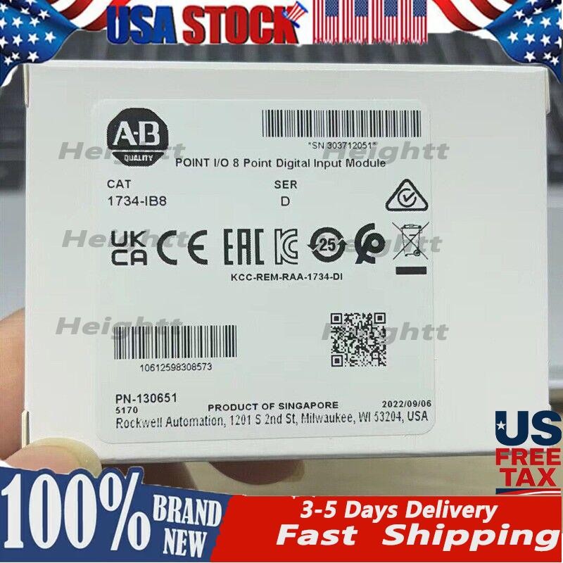 New Factory Sealed AB 1734-IB8 8 Point Digital Input Module 1734IB8 US Free Tax