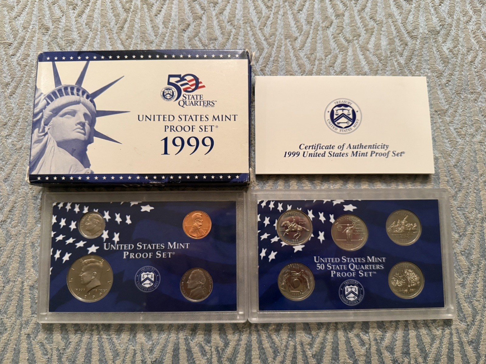 1999-S US Mint Proof Set 9 Coin Set OGP COA