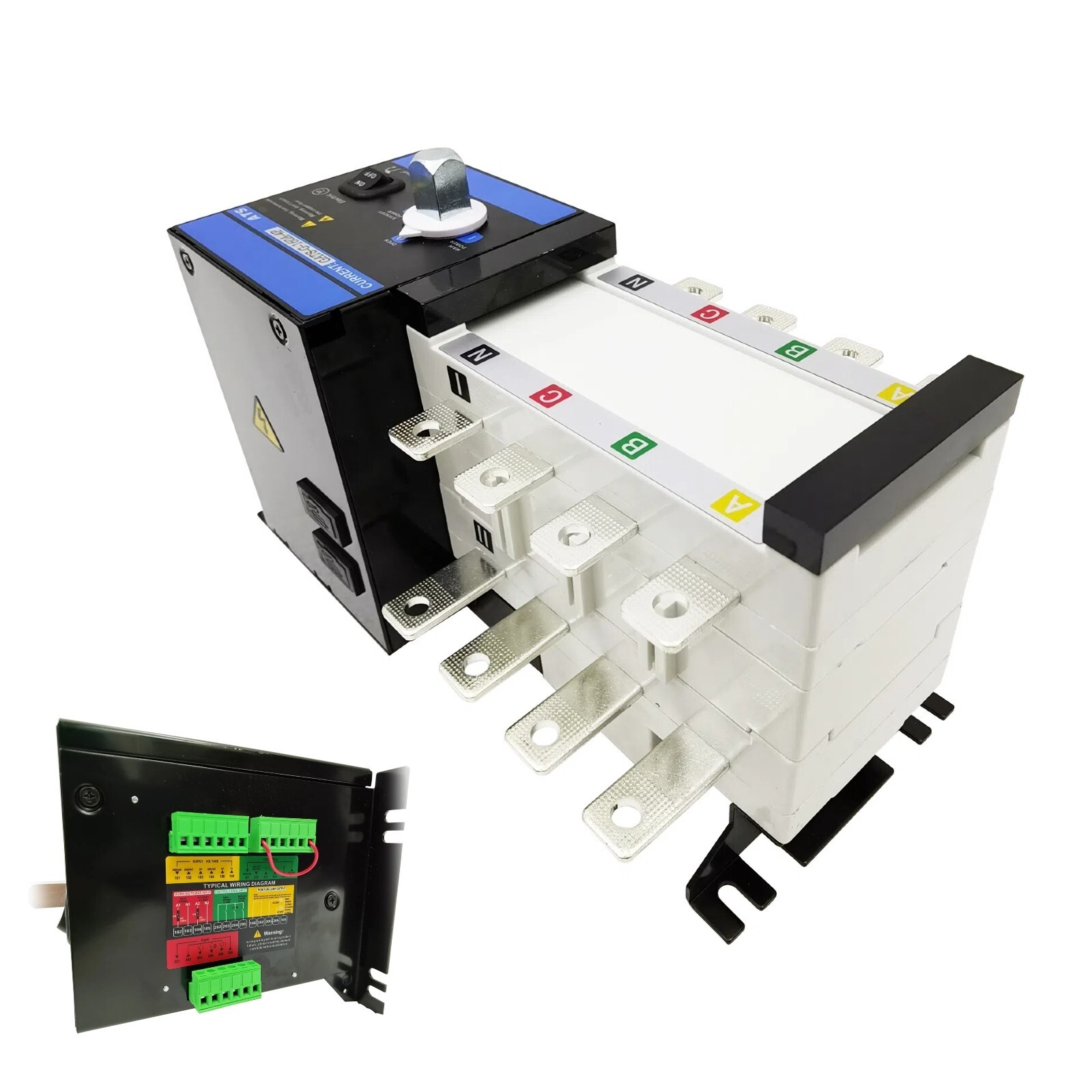 Intelligent Dual Power Automatic Transfer Switch Diesel ATS Generator Parts 100A