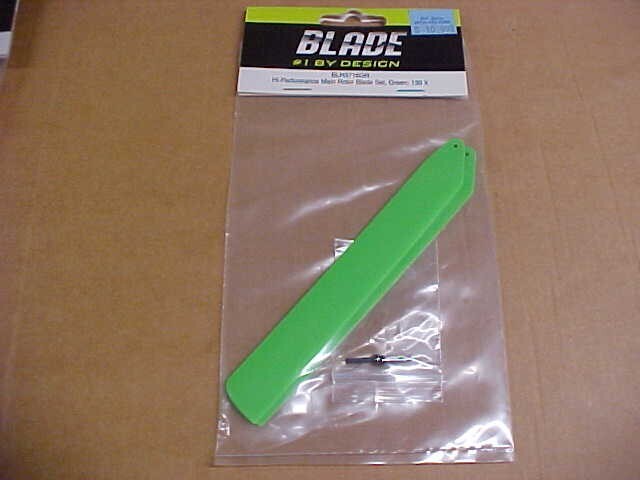 BLADE BLH3716gr = GREEN HI-PERFORMANCE MAIN ROTOR BLADE SET: 130 X (NEW)