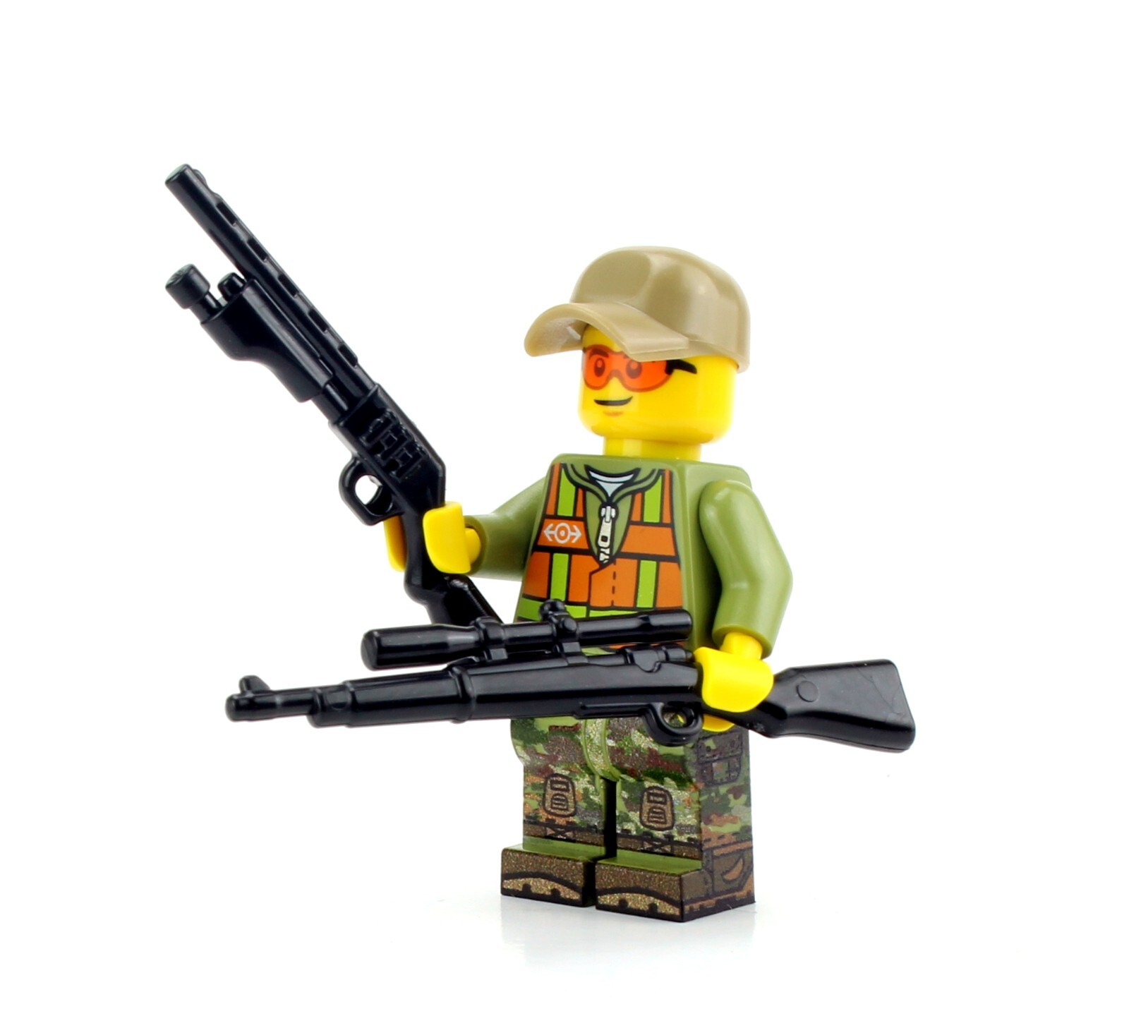 Battle Brick Deer Hunter Custom Minifigure made with real LEGO® minfigure