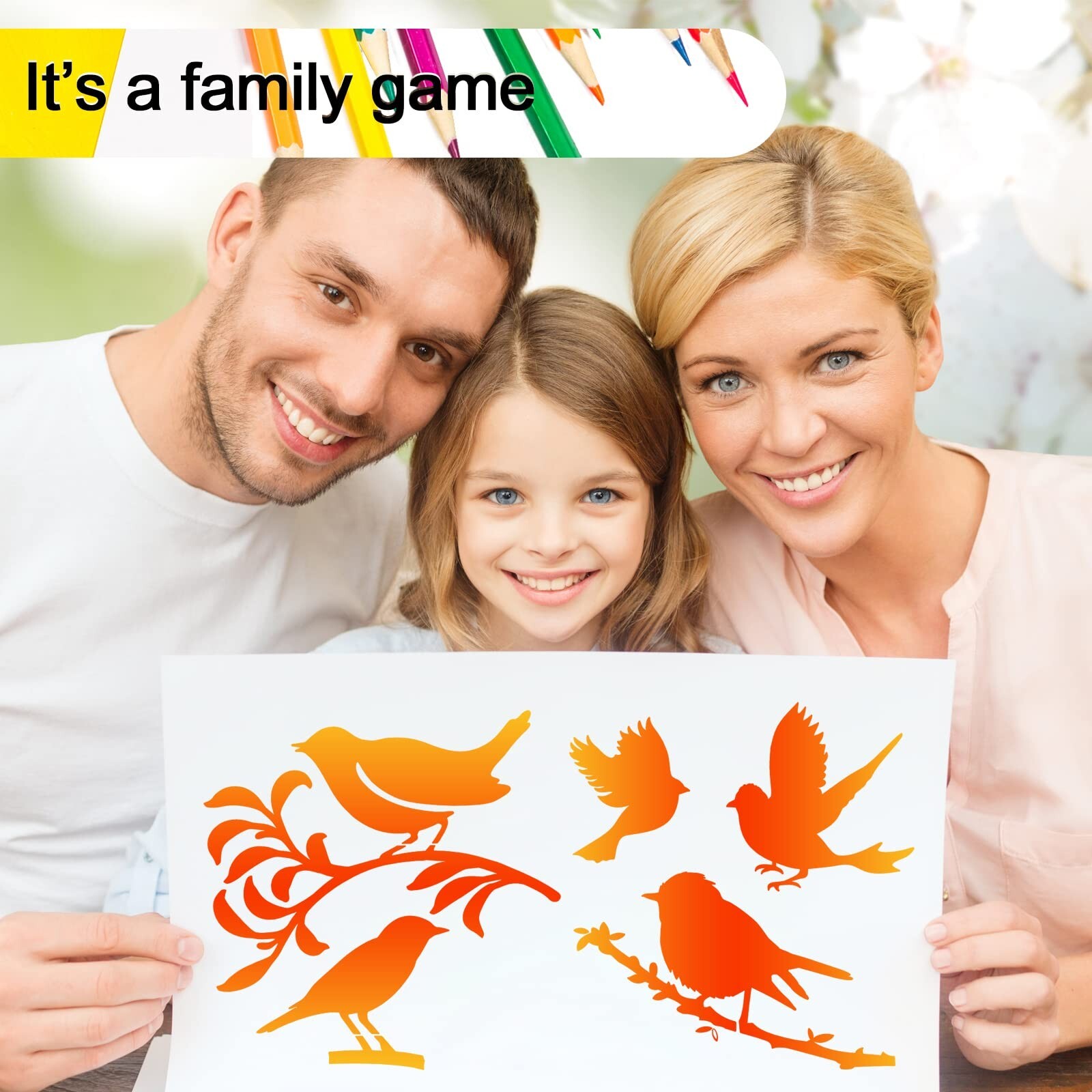 20 Pieces Bird Stencils for Painting Reusable Animal plante Spring Stencil , ...