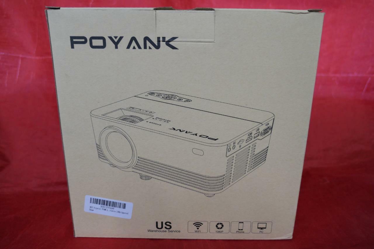 POYANK PJ0451 WiFi Mini Projector 1080p New Unopened