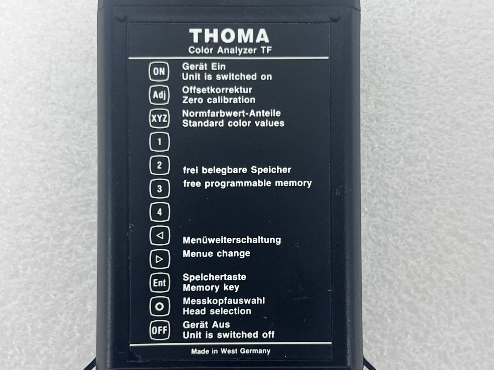 THOMA Color Analyzer TF Controller Unit Only