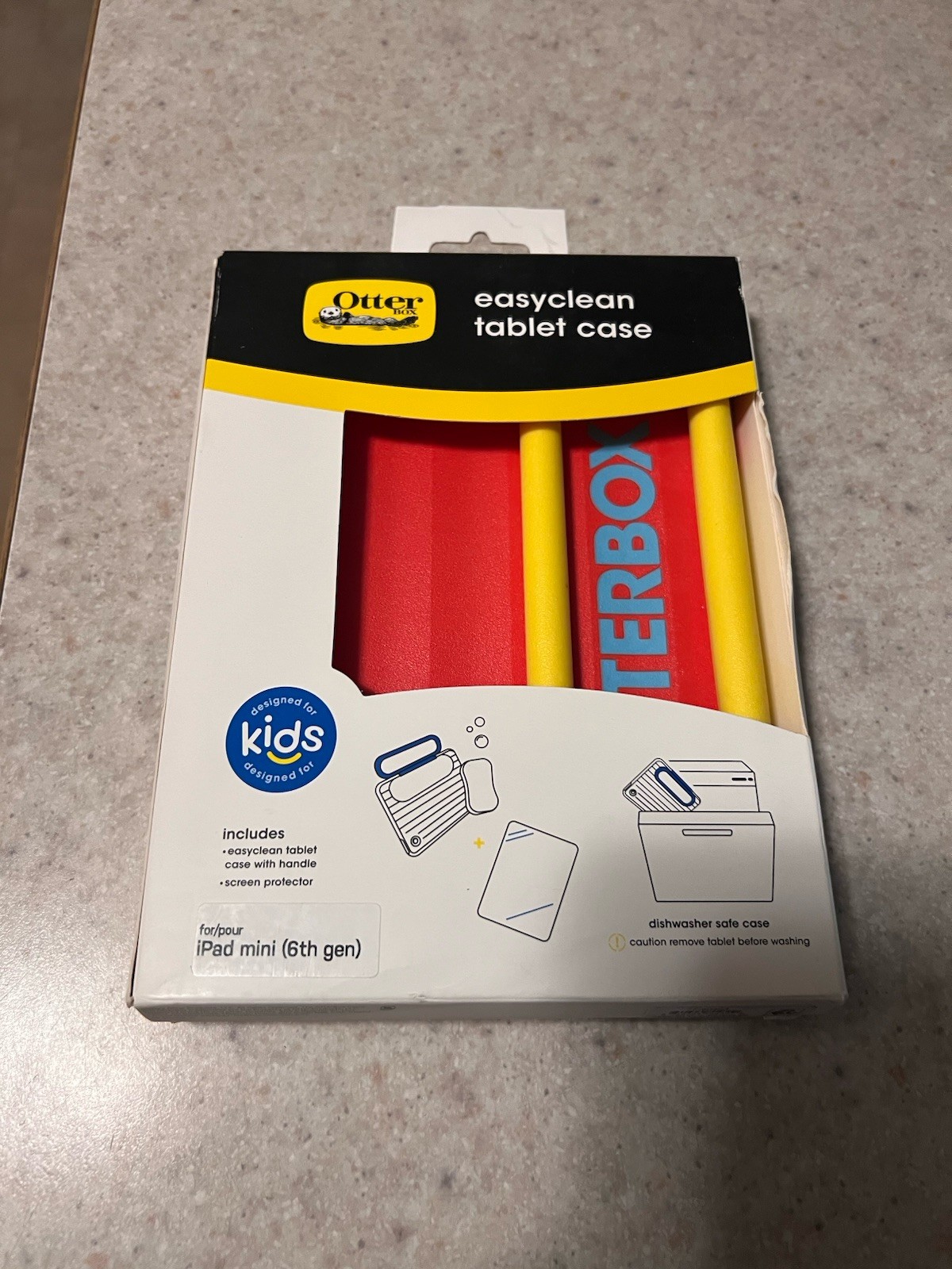 Otterbox iPad Mini 6th Gen Case And Screen Protector - Red - Dishwasher Safe NIP