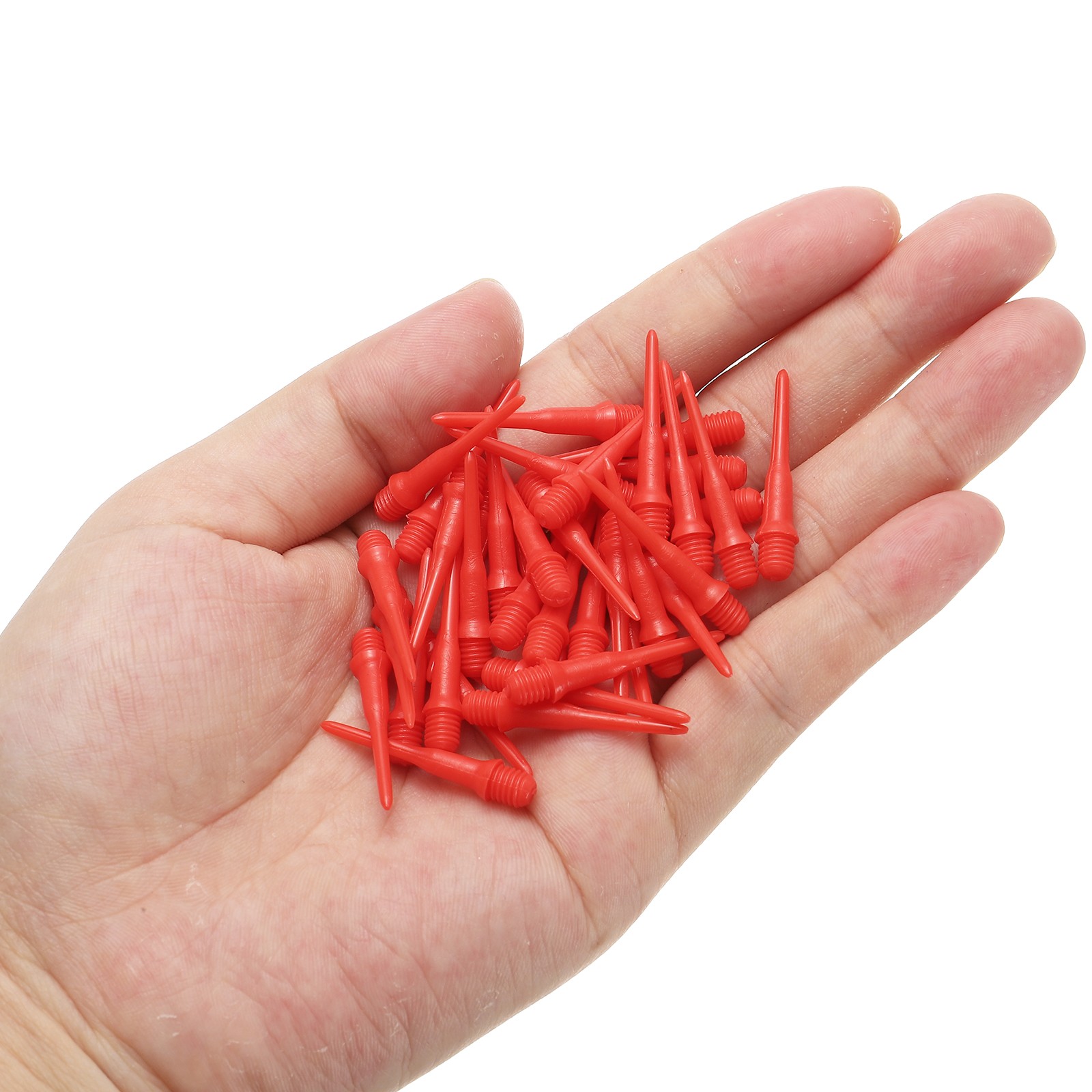 Plastic Dart Tips, 100 Pack 2BA Thread Soft Dart Tips Dart Accessories, Red