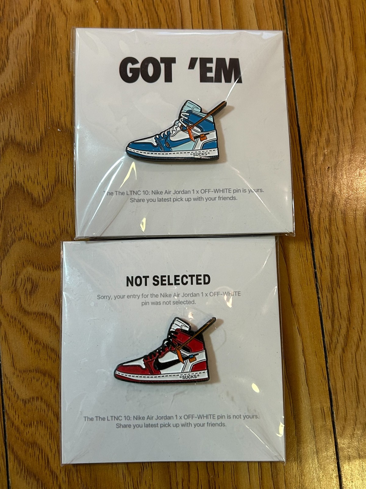 Streetwear Sneakerhead Collectible Pin Air Jordan 1 OW 2 Pins Bundle