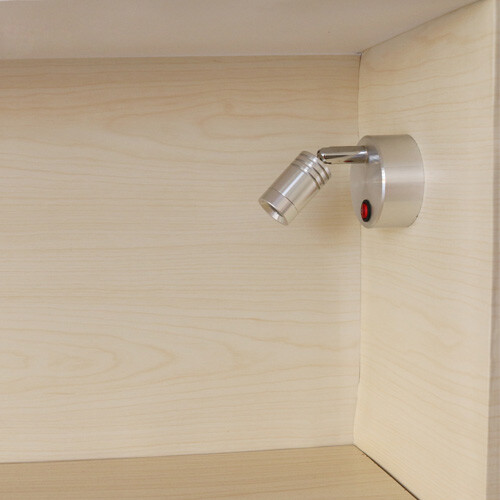3W LED Picture Light Battery-Powered Reading Lamp Button Spotlight Wine Cabinet